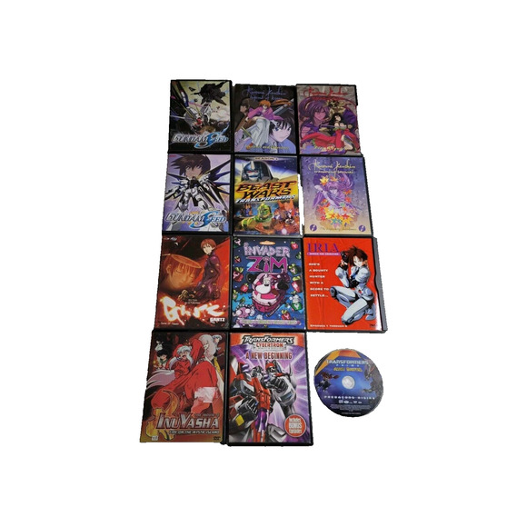 Anime DVDs Animated Stories Lot Gundam Inuyasha Iria Transformers Beast Wars TV - Picture 1 of 16